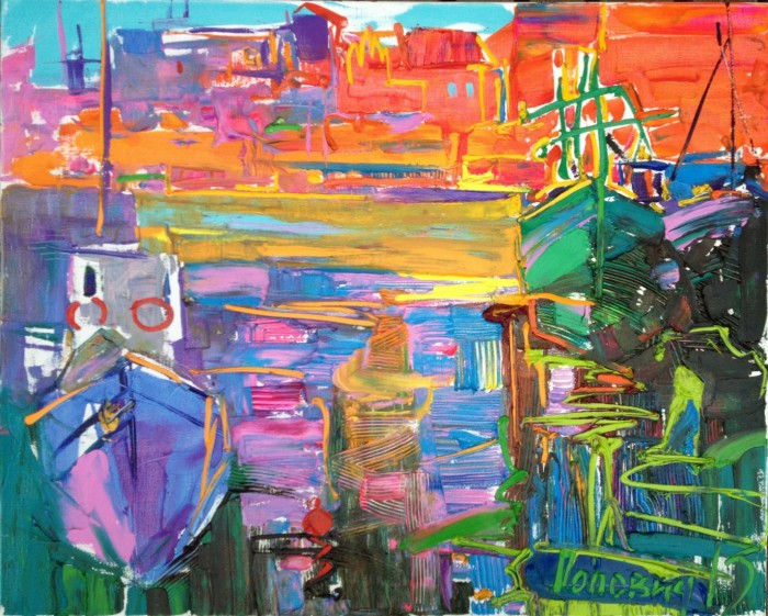 Boats. 70х100cm. Oil on canvas. 2013
