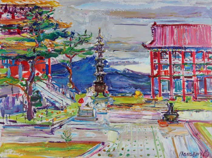 Buddhist Temple. 60х80cm.Oil on canvas. 2016
