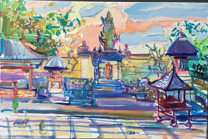 In The Temple. 40х60cm.Oil on canvas. 2016.