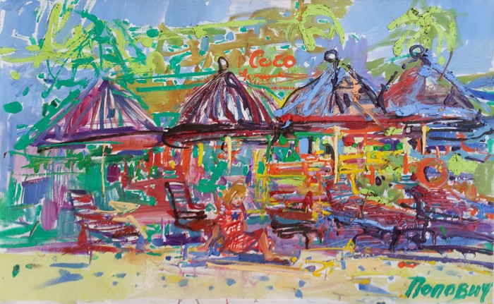 On the beach. 40х60cm.Oil on canvas. 2015