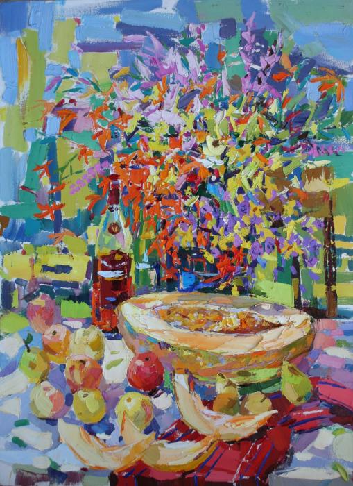 Натюрморт с дыней. 110х81см. Холст, масло. 2006