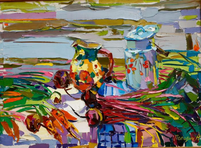 Натюрморт с желтым кувшином. 90х120см. Холст, масло. 2007