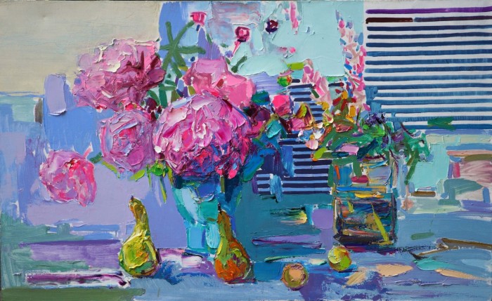 Пионы. 80,5х130см. Холст, масло. 2015