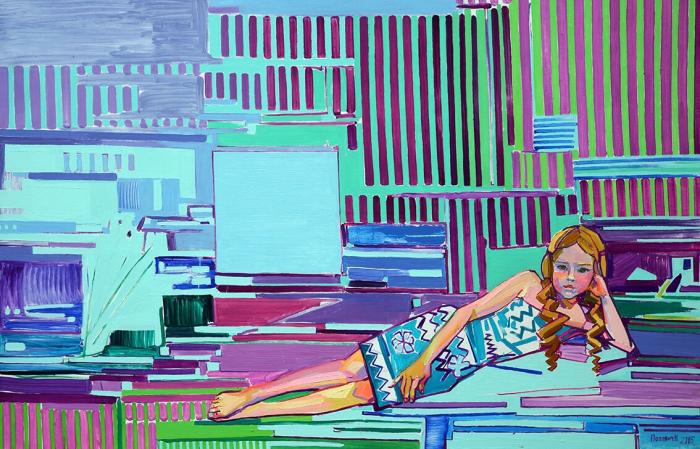 The Princess And The Pea. 170х260cm. Oil on canvas. 2015