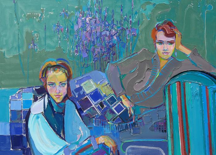Prymorie's Irises. 133х180cm. Oil on canvas. 2012