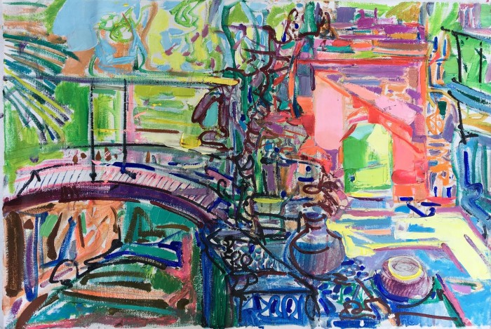 The Pink Gate. 60х90cm.Oil on canvas. 2016
