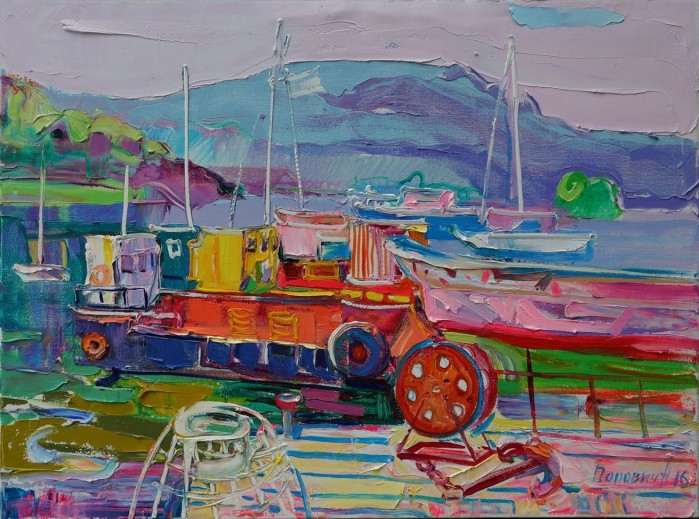 Fisherman Bay. 90х120см. Холст, масло. 2016