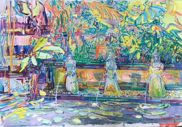 Fountain In The Jungle. 60х90cm.Oil on canvas. 2016
