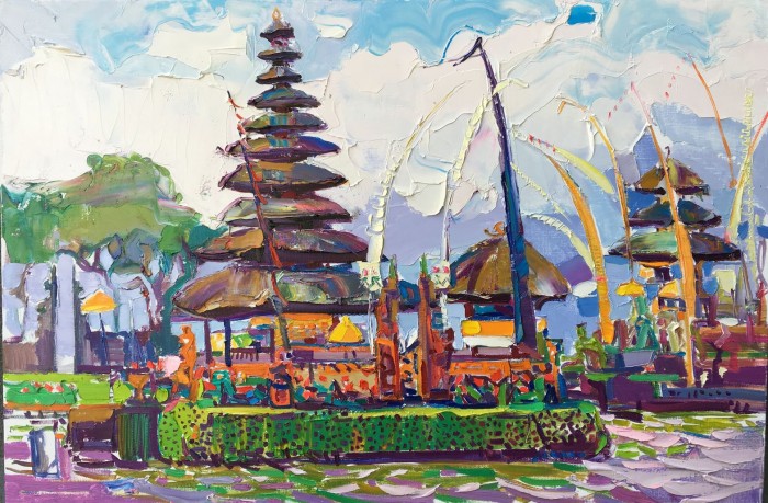 Pura Ulun Temple. 90,5х60cm.Oil on canvas. 2016