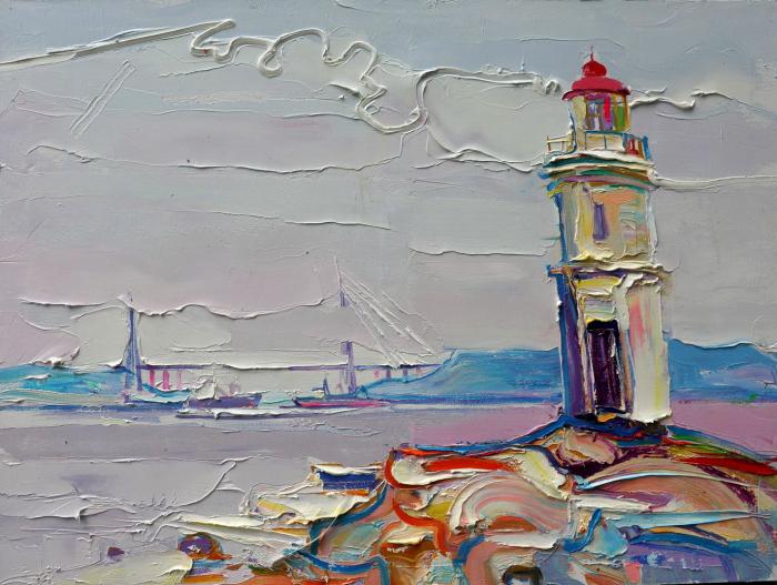 Lighthouse. Etude n.1.60х80cm. Oil on canvas. 2016